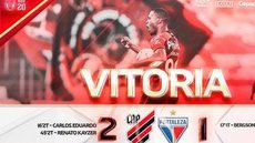 Athletico-PR vence Fortaleza de virada na Arena da Baixada