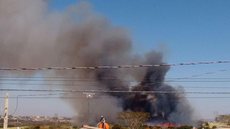 Incêndio atinge terreno e assusta moradores em Rio Preto