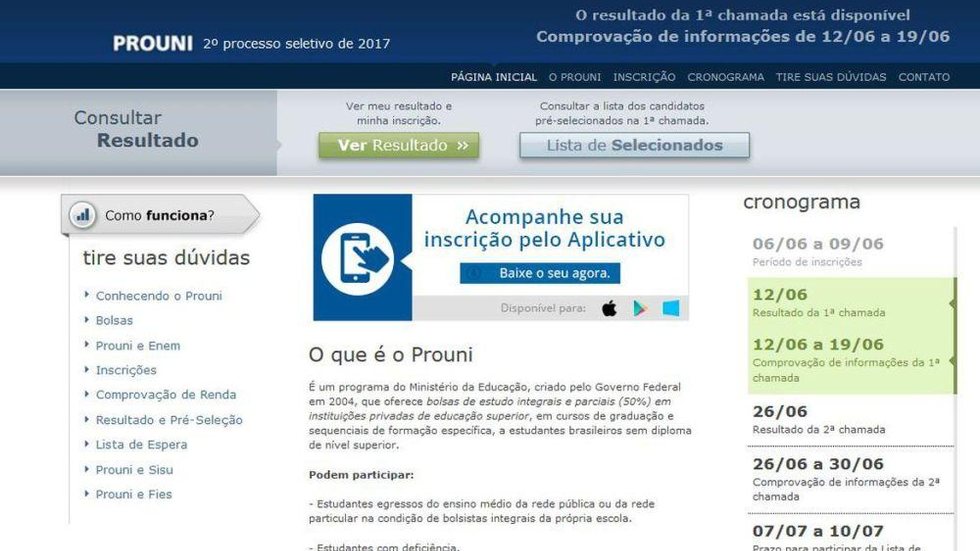 Bolsa Permanência do Prouni será paga a partir desta quarta-feira