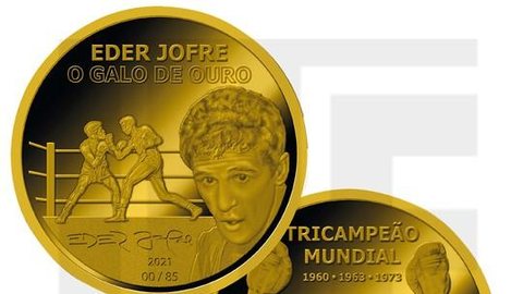 Éder Jofre recebe homenagem em coleção de medalhas da Casa da Moeda