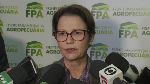 Tereza Cristina diz que Ministério da Agricultura pode absorver pesca, Incra e agricultura familiar