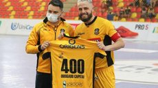 Rodrigo celebra marca de 400 jogos com a camisa do Sorocaba Futsal: “Gratificante”