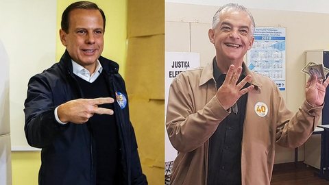 Doria e França disputarão eleição para governador de SP no segundo turno