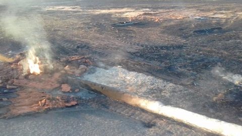 Banheiros químicos da prefeitura de Marília são destruídos em incêndio