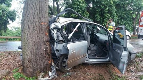 Bebê de quatro meses morre após motorista bater o carro em árvore