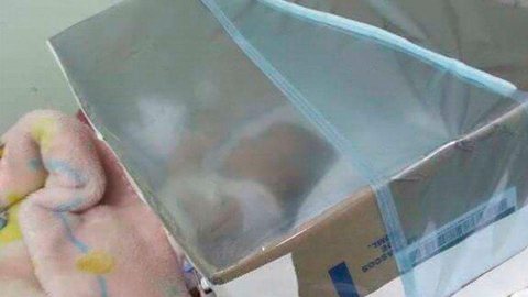 Médicos improvisam caixa de papelão para atender bebê em Santa Bárbara d’Oeste