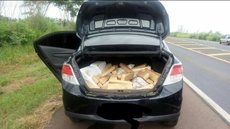 Polícia apreende 230 quilos de maconha dentro de carro em Guapiaçu