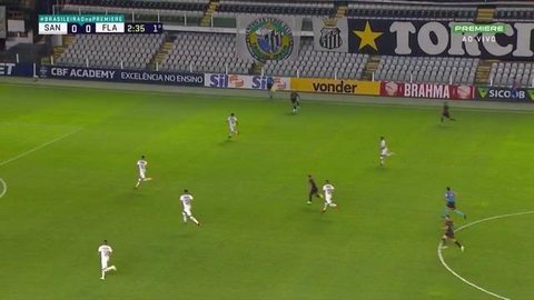 Com três de Gabigol e um de Andreas, Flamengo goleia o Santos na Vila
