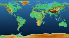 O mapa em 3D que mostra com precisão os pontos altos e baixos da superfície da Terra