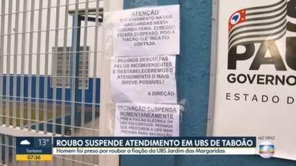 Tentativa de furto suspende atendimento e vacinação em UBS de Taboão da Serra
