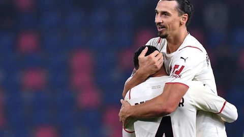 Em jogaço com primeiro gol contra da carreira de Ibrahimovic, Milan vence Bologna e dorme líder