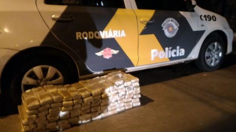 Polícia apreende cerca de 160 tabletes de maconha em fundo falso de veículo