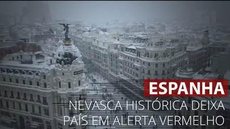 Nevasca histórica atinge a Espanha