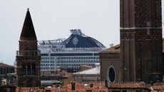 Cruzeiros voltam em Veneza após mais de 1 ano sem viagens por restrições da pandemia
