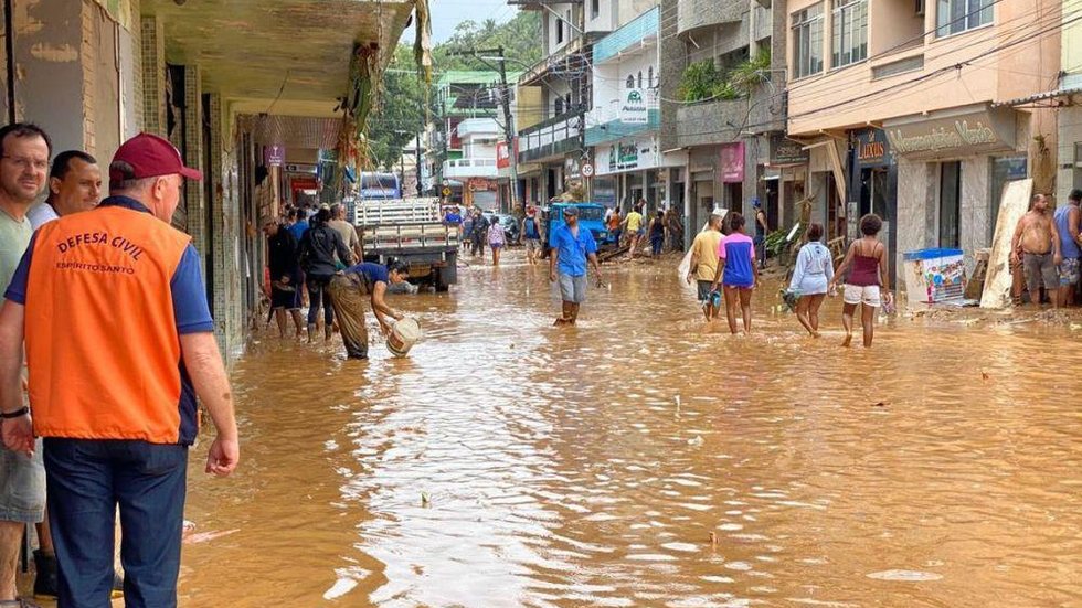 Passa de 3 mil o número de desalojados pelas chuvas no Espírito Santo