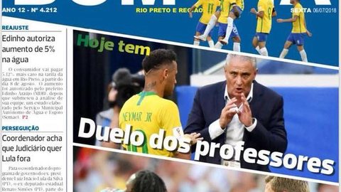 Capa do Jornal BOM DIA 06/07/2018