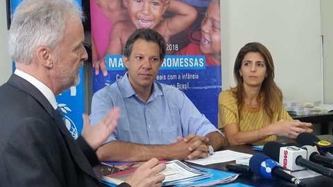 Haddad assina compromisso com o Unicef para combater a mortalidade infantil