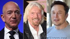 Elon Musk, Jeff Bezos, Richard Branson: os multimilionários que disputam a nova corrida espacial