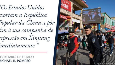EUA impõem restrições de visto a autoridades chinesas devido a abusos de direitos humanos em Xinjiang
