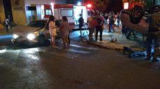 Batida entre veículos deixa duas pessoas feridas no Centro de Jales