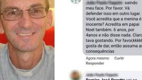 “Claro que tava gostando”, diz padre sobre menina de 10 anos estuprada pelo tio