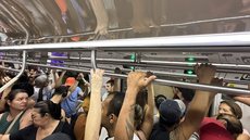 Lentidão na Linha 5-Lilás gera lotação na manhã desta terça - Imagem: Reprodução / X / @Cauefabiano