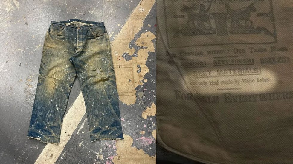 Calça jeans do século 19 é leiloada por R$ 500 mil e detalhe repugnante chama atenção - Imagem: reprodução