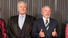 O presidente Lula durante entrevista em que saiu em defesa de Ricardo Lewandowski após divulgação de contrato com banco privado - Imagem: TSE