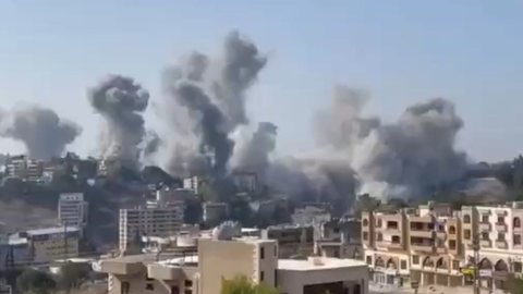 Estados Unidos manifestou oposição à amplitude dos ataques israelenses na capital libanesa - ‬Imagem: Reprodução / BlueSky / @stellamendonca.bsky.social‬