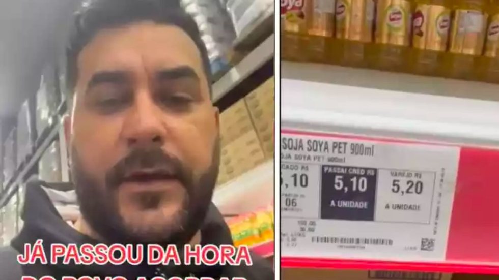 Líder de motociatas bolsonaristas detona Bolsonaro ao observar preços no mercado - Imagem: reprodução redes sociais