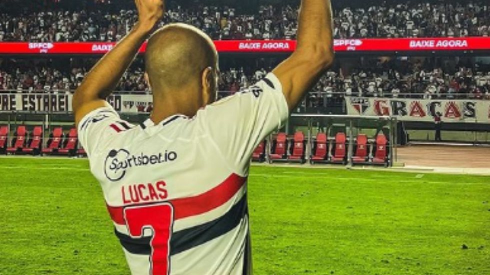 Nos corredores do Morumbi não se fala de outra coisa, fora a permanência de Lucas em 2024 - Imagem: Reprodução/Instagram @saopaulofc