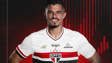 Lucas Ramon é apresentado no Morumbi e celebra a chance de defender o São Paulo após se destacar pelo Mirassol na última temporada - Imagem: Divulgação/São Paulo Futebol Clube