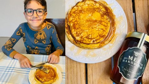 Saiba como fazer uma receita incrível de panquecas de banana para toda a família - Imagem: Divulgação/Chef Luiz Borba