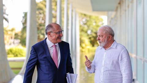 Presidente da República, Luiz Inácio Lula da Silva, durante encontro com o vice-presidente Geraldo Alckmin - Imagem: Reprodução / Ricardo Stuckert / PR