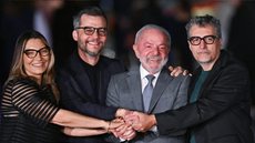 Janja, Wagner Moura, Lula e Kleber Mendonça Filho - Imagem: Reprodução / Andre Borges / EFE