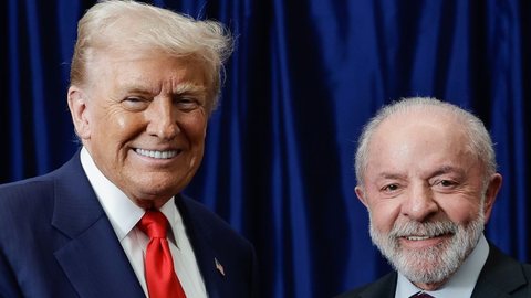 o presidente da República, Luiz Inácio Lula da Silva, durante Encontro com o Presidente dos Estados Unidos, Donald Trump - Imagem: Reprodução / Ricardo Stuckert / PR