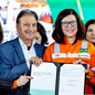 Lula participou da assinatura dos contratos que marcam a retomada das obras da Unidade de Fertilizantes Nitrogenados III, em Três Lagoas - Imagem: Reprodução