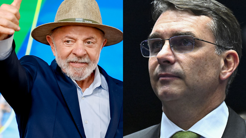 Lula amplia distância de Flávio em pesquisa após desgaste político do senador - Imagem: Reprodução