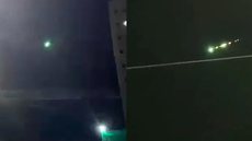 OVNI? Moradores flagram 'bola de fogo verde' no céu de SP; veja vídeos - Imagem: reprodução redes sociais via g1