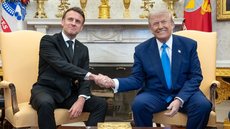 Macron expressa otimismo por trégua na Ucrânia em encontro com Trump - Imagem: Divulgação / Casa Branca