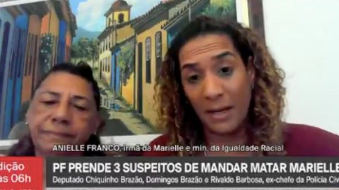 Mãe de Marielle Franco se pronuncia após prisão de suspeitos: "Domingo de muita dor mas de justiça" - Imagem: reprodução TV Globo News
