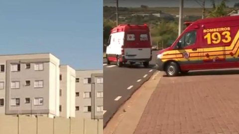 Dois irmãos ficaram feridas pularem da sacada do apartamento em que moravam. - Imagem: reprodução I TV Globo