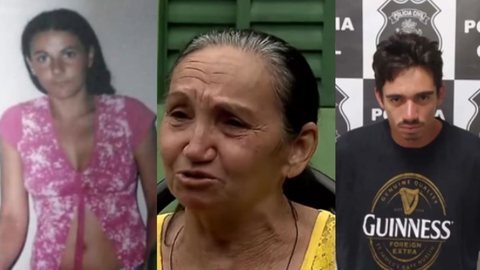 Francisca, a mãe da vítima Geiliene de Souza, não acredita ter perdido a filha de uma forma tão trágica nas mãos de Kaio. - Imagem: reprodução I TV Record