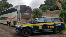 PRF prende ônibus com que levava manifestantes para Brasília. - Imagem:  Divulgação/Polícia Rodoviária Federal
