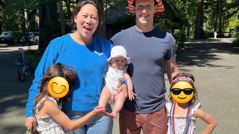 Mark Zuckerberg não mostra o rosto das filhas nas redes por saber os riscos do ambiente digital. - Imagem: reprodução I Instagram @zuck