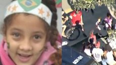 Emanuele Aisha, de 7 anos, faleceu afogada durante uma excursão escolar. - Imagem: reprodução I R7 e Twitter Cidade Alerta
