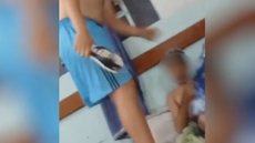 Técnico agride aluno com chineladas durante campeonato de futebol em Caldas Novas - Imagem: reprodução/Facebook