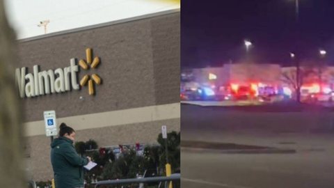 Um gerente do supermercado chamado Walmart, matou várias pessoas com tiros. - Imagem: reprodução I R7