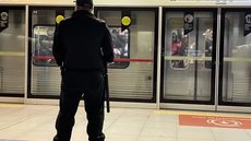 Vigilante de segurança privada em estação da Linha 2-Verde do Metrô - Imagem: Reprodução / Arquivo pessoal
