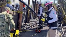 Trabalhadores estão presos em mina há uma semana no México e nível da água em poços inundados atrasa resgate - Imagem: Divulgação /Presidência do México